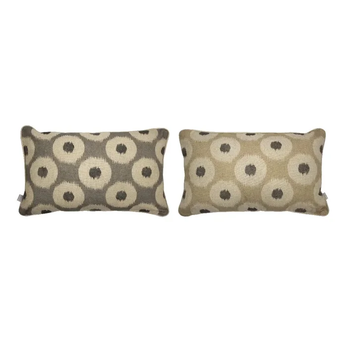 2 Fundas de cojín decorativo 85% algodón 15% lino VIGO 30×50 cm lino/gris