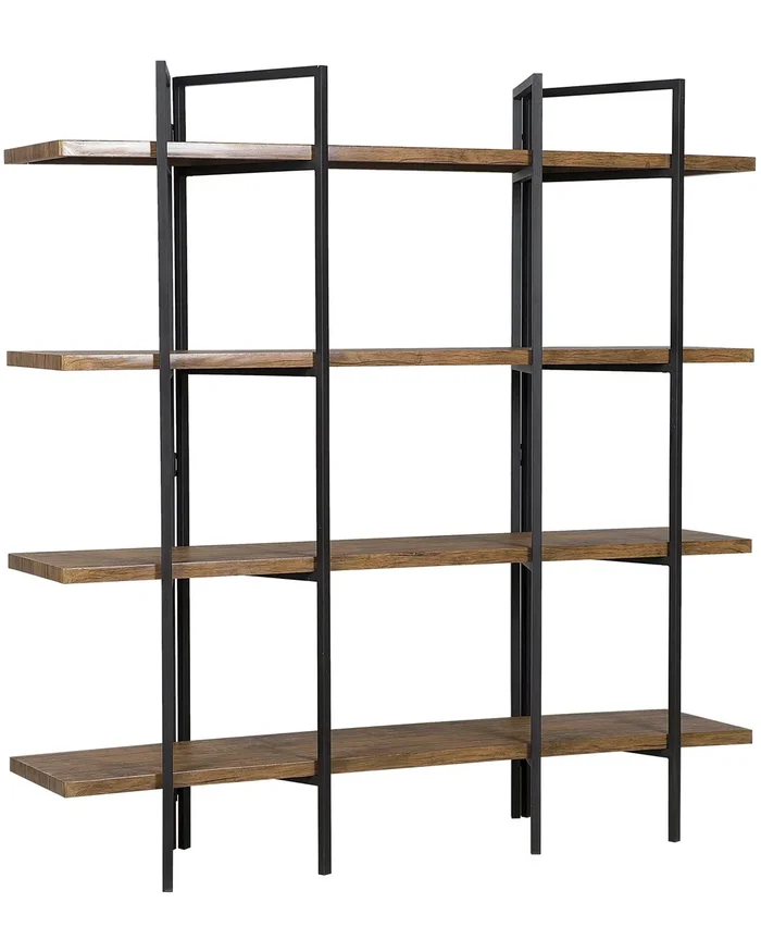4 Tier Shelving Unit COMPTON 165 cm Dark Brown