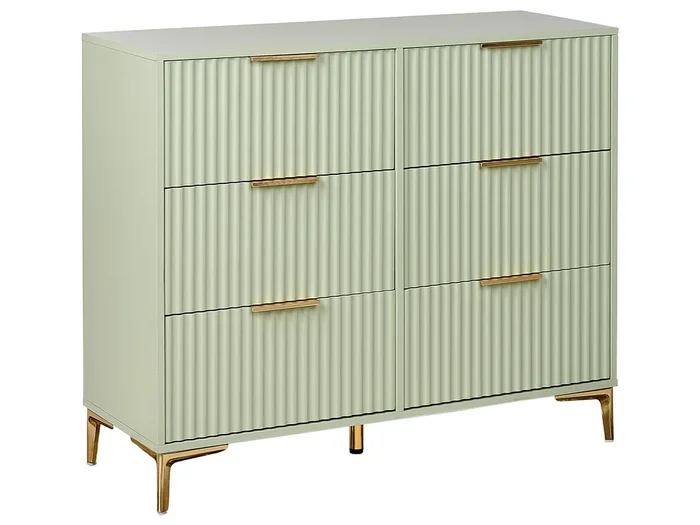 6 Drawer Chest WALCOTT Light Green