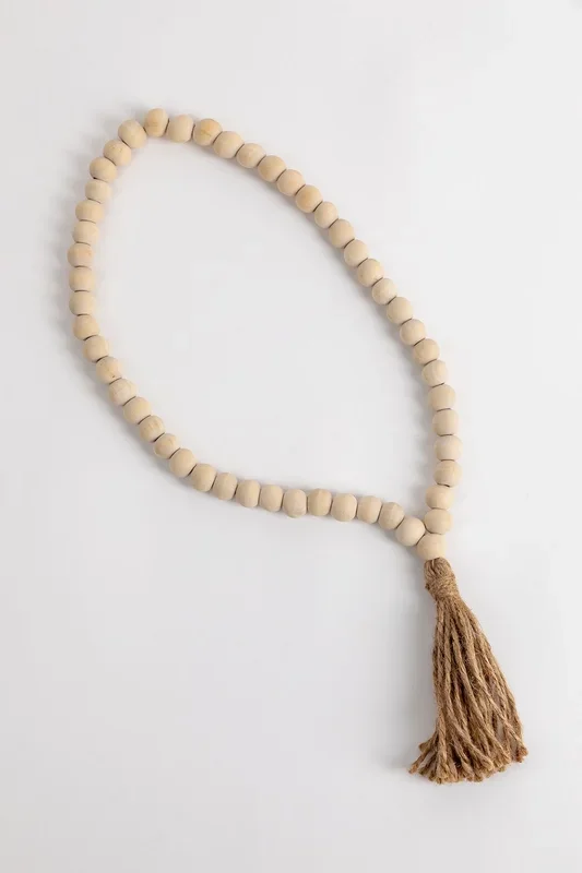 Accesorio Decorativo con Cuentas Aksel Natural – SKLUM