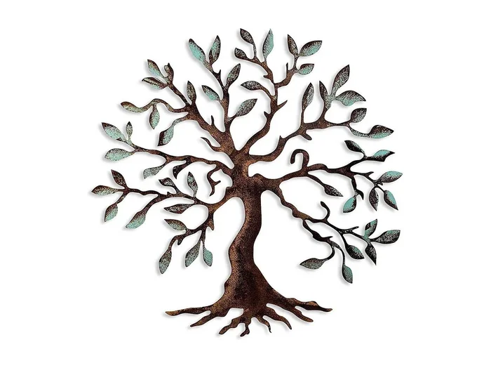 Accesorio decorativo de pared de metal – 60 x 60 cm – pintado a mano