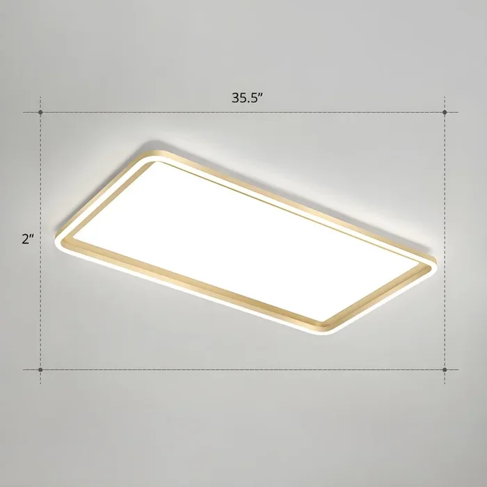 Acrílica Luz de Techo en Dorado LED Luminaria de Techo Minimalista para Habitación – 220 A 240 V Dorado 90,17 cm Blanco