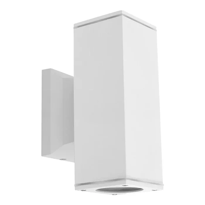 Aigostar – Aplique de exterior 2xGU10/230V blanco IP65 cuadrado