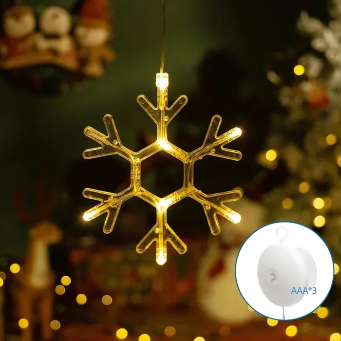 Aigostar – Decoración navideña LED LED/3xAAA blanco cálido copo de nieve 19cm