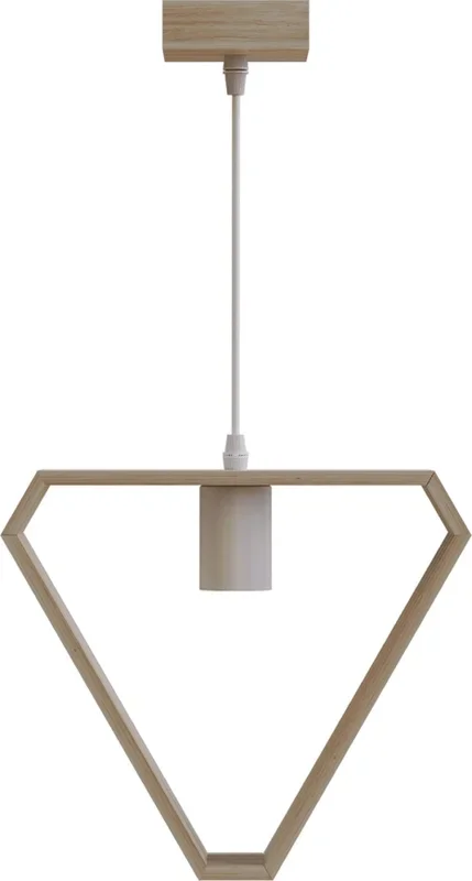 Aigostar – Lámpara colgante de madera con cable, 1xE27/60W/230V, acabado en pino