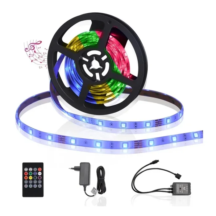 Aigostar – Tira LED RGB regulable para exterior 3m LED/24W/12/230V IP65 + mando a distancia