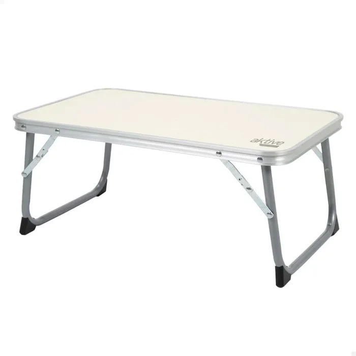 Aktive Mesa plegable pequeña camping antivuelco y ultraligera beige
