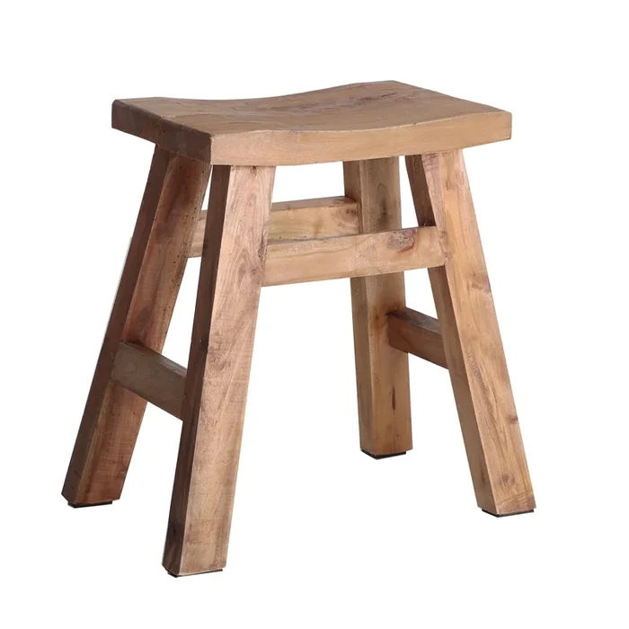 Akviran Reposapiés, de Madera de Mahogany, en color Natural, de 48x30x50cm – Lastdeco