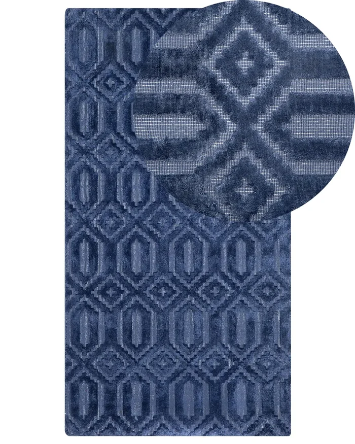 Alfombra ADATEPE Azul marino 80 x 150 cm Viscosa