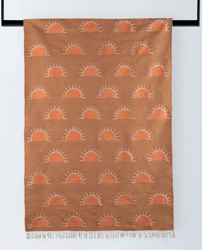Alfombra Artesanal de Algodón (247X160 cm) Solana Orange rust – The Masie