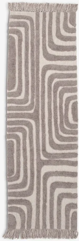 Alfombra BERGASTER 65×200 gris cálido/beis