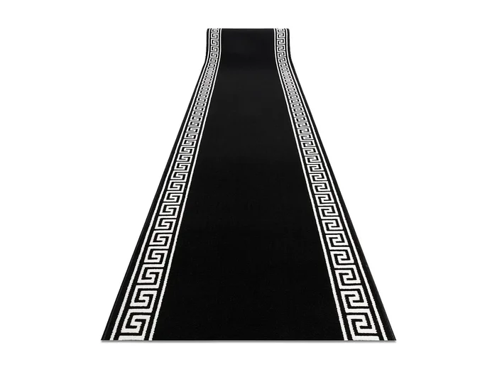 Alfombra de pasillo BCF MORAD Grek griego negro 90×310 cm