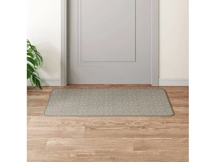 Alfombra de pasillo con aspecto de sisal gris taupe 50×100 cm