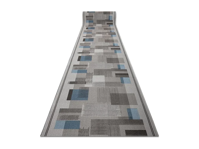 Alfombra de pasillo con refuerzo de goma LISTRA Geometrico, antidesliz 80×190 cm