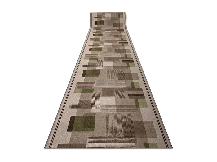 Alfombra de pasillo con refuerzo de goma LISTRA Geometrico, antidesliz 80×210 cm