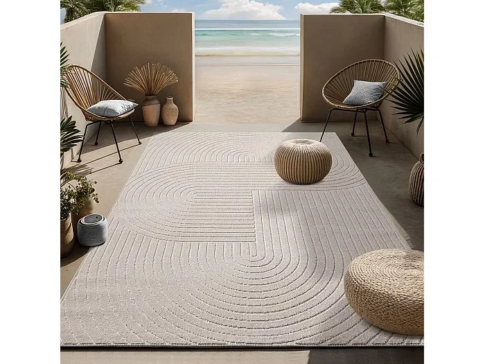 Alfombra diseño moderno Boho – Beige – 80 x 250 cm – SANTO PLUS