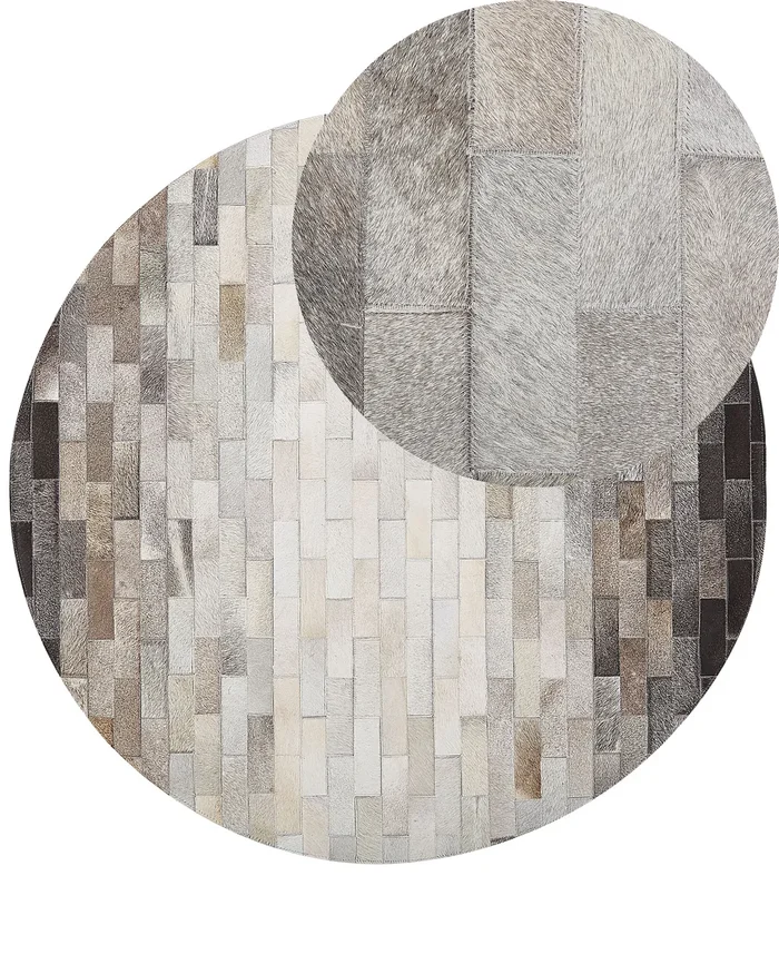 Alfombra DUTLAR Beige ø 140 cm Piel