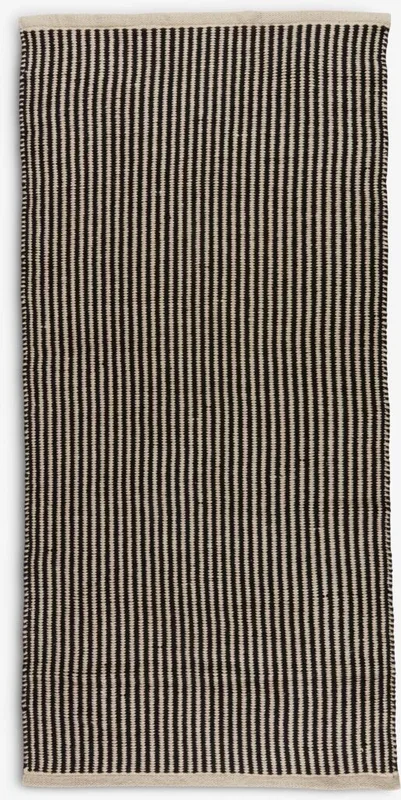 Alfombra HOSTA 65×140 negro/beis