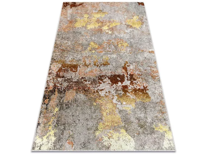 Alfombra lavable MIRO 51463.802 Abstração antideslizante – gris / or 200×290 cm