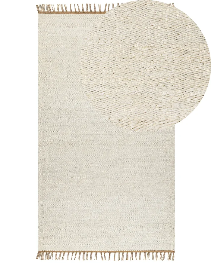 Alfombra LUNIA Beige claro 80 x 150 cm Yute