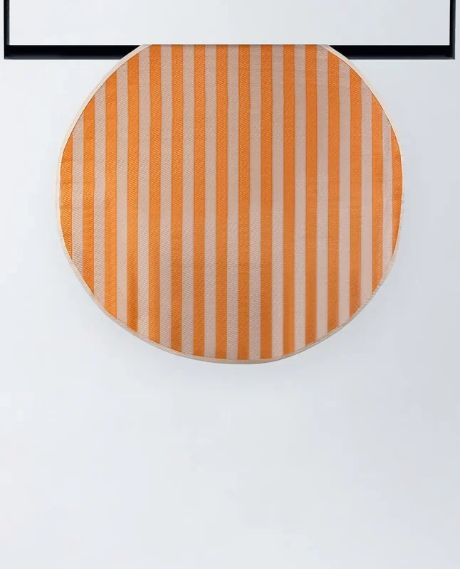 Alfombra para Exterior Redonda de Polipropileno (Ø149 cm) Cierzo Naranja Terra Line – The Masie
