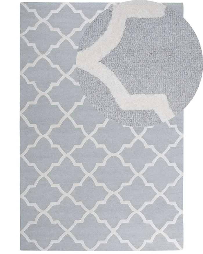 Alfombra SILVAN Gris claro 200 x 300 cm Lana