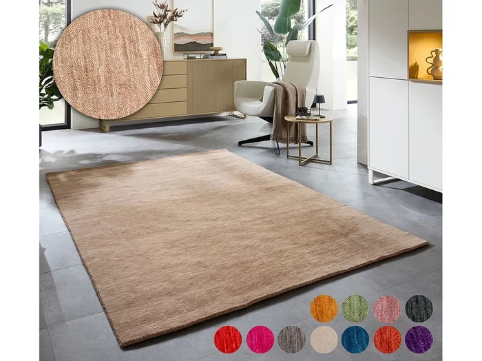 Alfombra UNI tejida a mano 140×200 cm Beige Holi