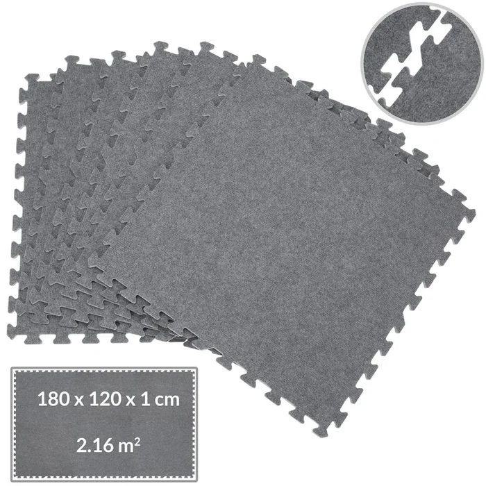 Alfombras de espuma antideslizante, set de 6, 60x60cm