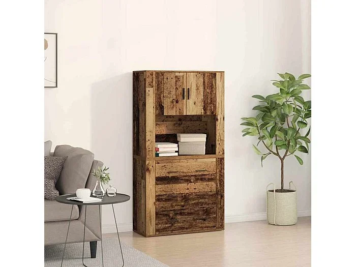 Altillo Madera vieja 80 x 33 x 150 cm Madera contrachapada