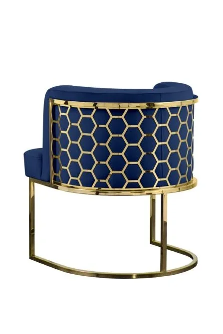 Alveare – Silla de latón – Azul real