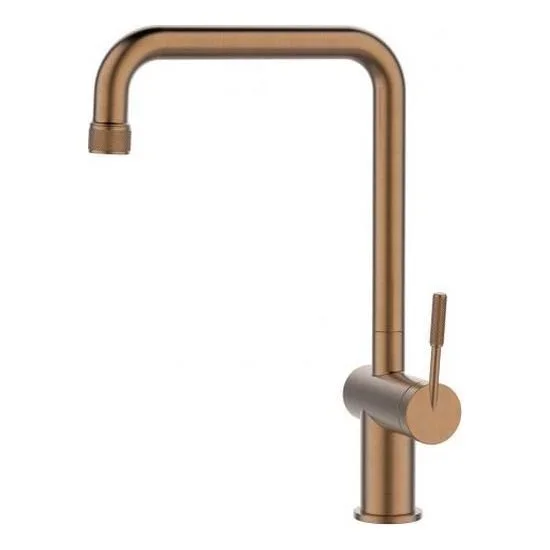 ALVEUS 1150763 – Grifo de fregadero FLORA 34,8 cm acero inoxidable/cobre