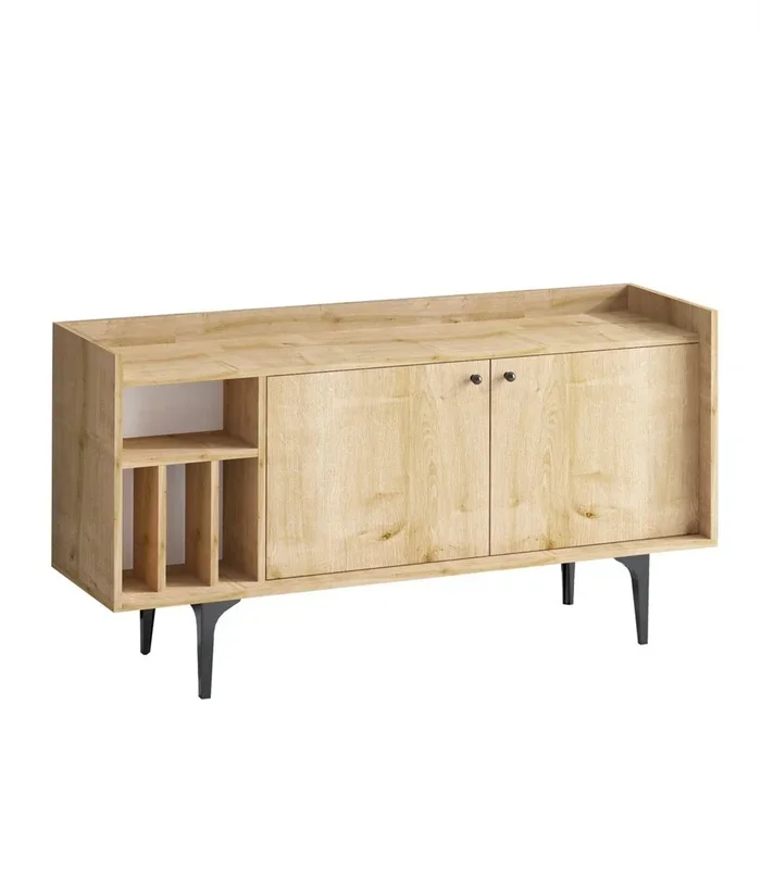 Aparador 3 nichos 2 puertas decoración roble zafiro L150 cm – Canopus