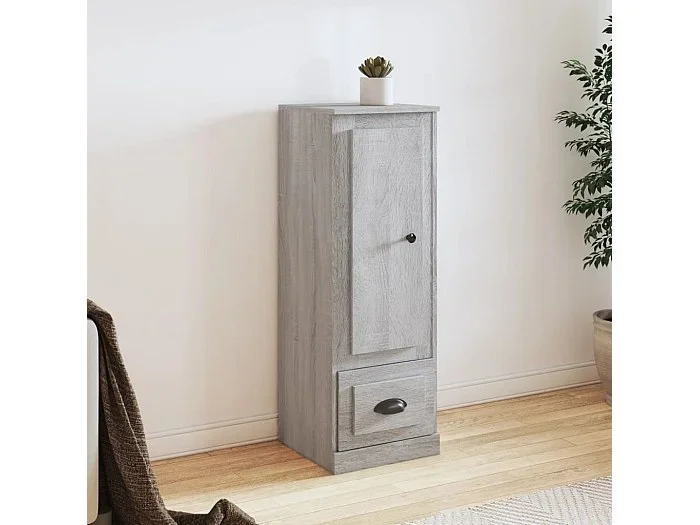 Aparador alto madera contrachapada gris Sonoma 36×35,5×103,5 cm ES11301
