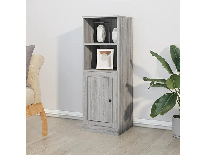 Aparador alto madera contrachapada gris Sonoma 36×35,5×103,5 cm