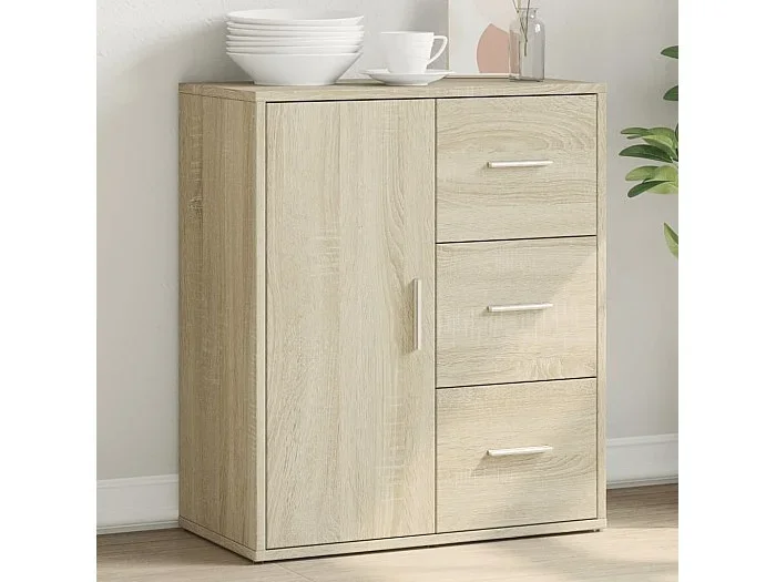 Aparador de madera de ingeniería roble Sonoma 60x31x70 cm
