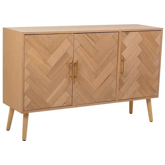 Aparador de madera marrón 120x34x76cm