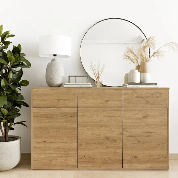 Aparador estrecho 140 Hegas Natural – Kenay Home