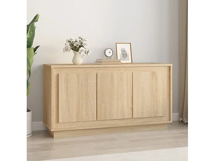 Aparador madera contrachapada roble Sonoma 102x35x55 cm ES550718