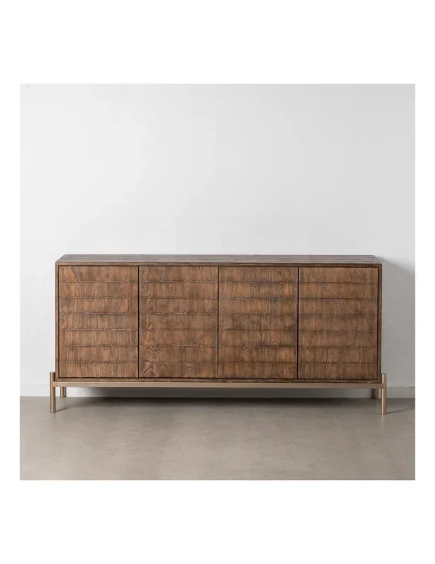 APARADOR MARRÓN MADERA-HIERRO SALÓN 179,50 X 45 X 84,50 CM