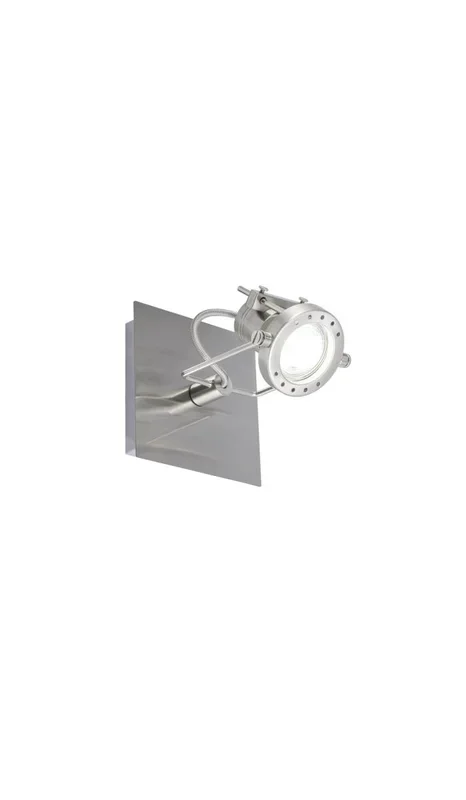 Aplique a pared modelo Olbia acabado niquel satinado 14 cm(alto) 13 cm(ancho) 18 cm (fondo)