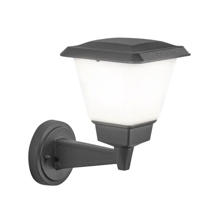 Aplique de exterior Lena, gris oscuro, metal, E27, 27 cm, IP54