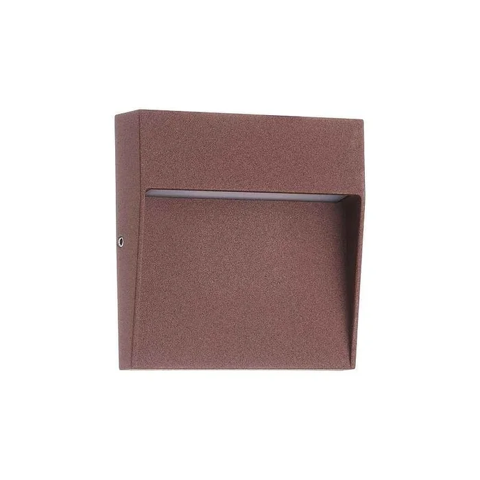 aplique de exterior policarbonato color marron serie baker 10.5cm