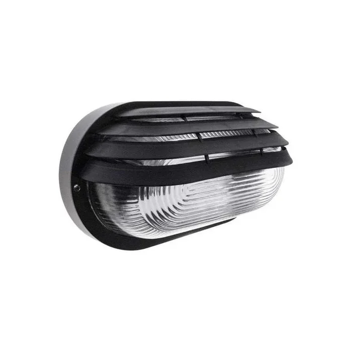aplique de exterior policarbonato color negro serie caima 26cm