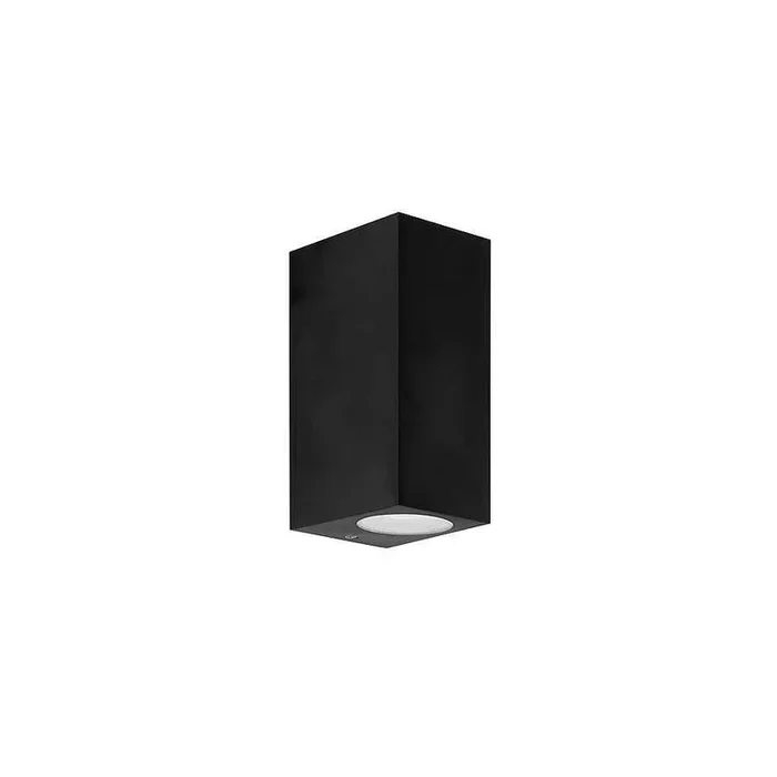 aplique de exterior policarbonato color negro serie kubo 9.2cm