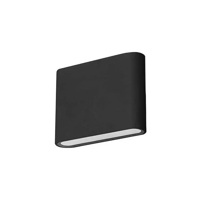 aplique de pared aluminio color gris serie slim 11.5cm