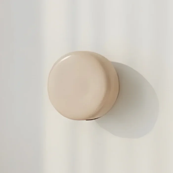 Aplique de pared BonBon, beige, Ø 16 cm, cristal