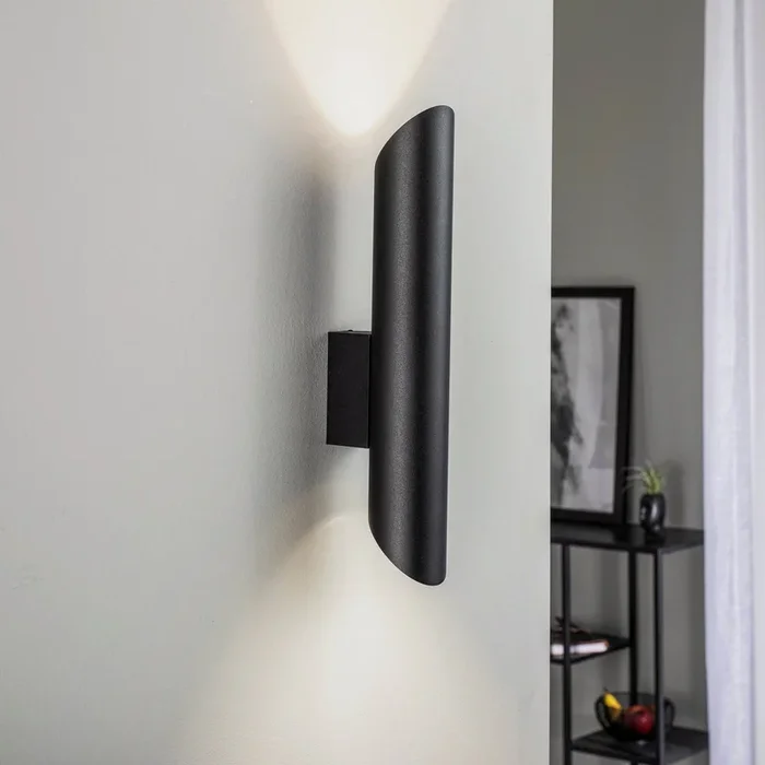 Aplique de pared Eye Cut, negro