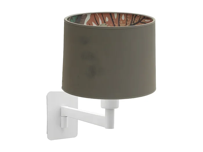Aplique De Pared Modelo Tunez Gris Con Pantalla
