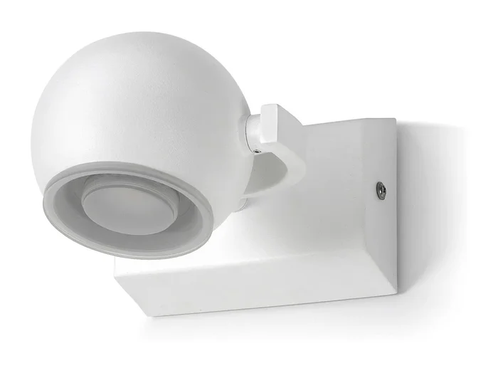 Aplique de pared MOON estilo moderno y versátil- uso interior-color blanco- aluminio- 340º- 90º- IP44