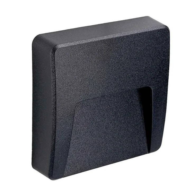 aplique exterior policarbonato color negro serie grove 12cm
